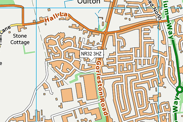 NR32 3HZ map - OS VectorMap District (Ordnance Survey) NR32 3HZ map - OS VectorMap District (Ordnance Survey)