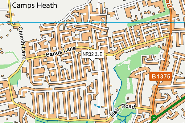 NR32 3JE map - OS VectorMap District (Ordnance Survey) NR32 3JE map - OS VectorMap District (Ordnance Survey)