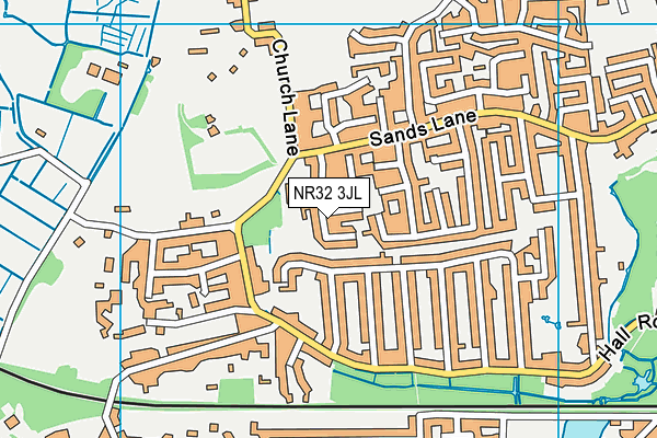 NR32 3JL map - OS VectorMap District (Ordnance Survey) NR32 3JL map - OS VectorMap District (Ordnance Survey)