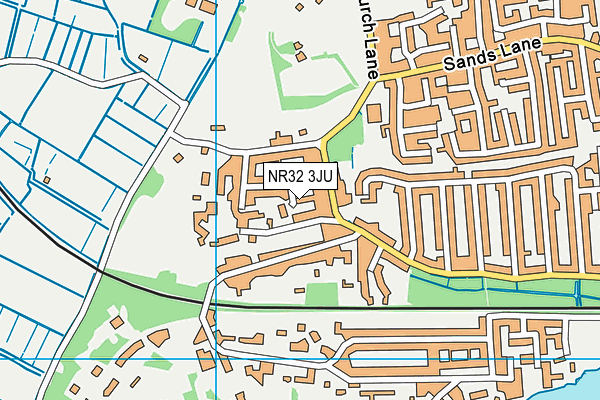 NR32 3JU map - OS VectorMap District (Ordnance Survey) NR32 3JU map - OS VectorMap District (Ordnance Survey)