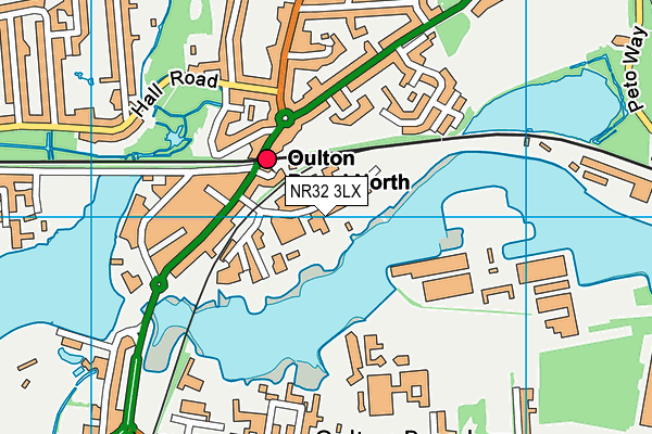 NR32 3LX map - OS VectorMap District (Ordnance Survey)