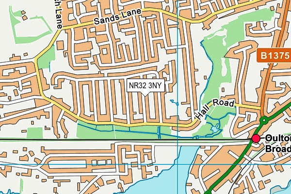 NR32 3NY map - OS VectorMap District (Ordnance Survey)