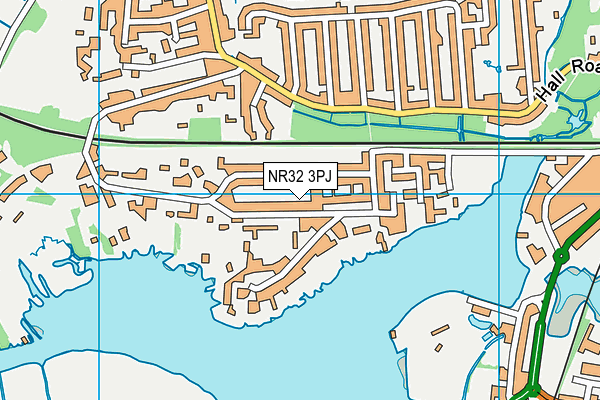 NR32 3PJ map - OS VectorMap District (Ordnance Survey) NR32 3PJ map - OS VectorMap District (Ordnance Survey)