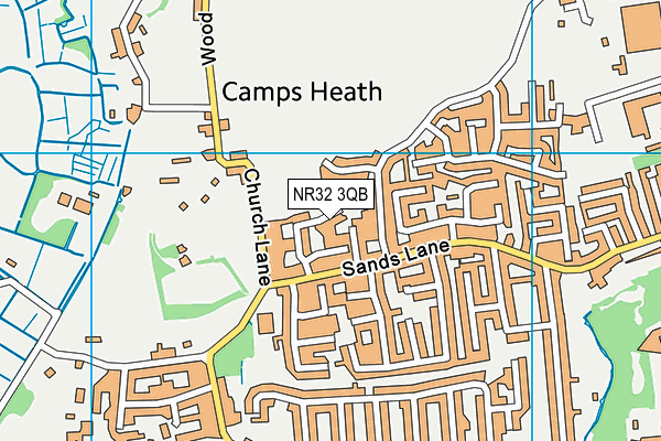 NR32 3QB map - OS VectorMap District (Ordnance Survey) NR32 3QB map - OS VectorMap District (Ordnance Survey)