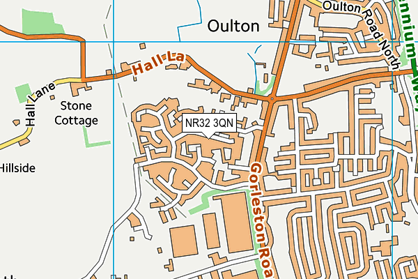 NR32 3QN map - OS VectorMap District (Ordnance Survey) NR32 3QN map - OS VectorMap District (Ordnance Survey)