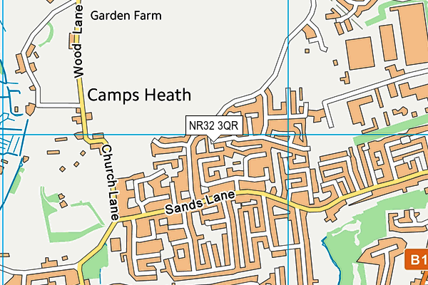NR32 3QR map - OS VectorMap District (Ordnance Survey) NR32 3QR map - OS VectorMap District (Ordnance Survey)