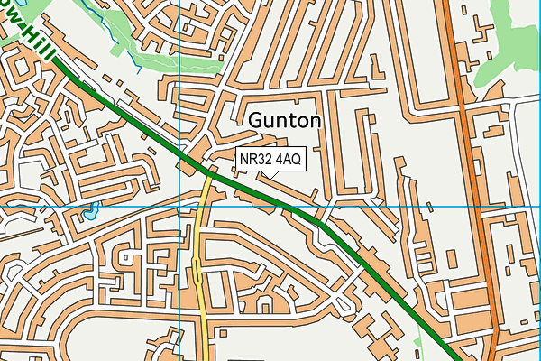 NR32 4AQ map - OS VectorMap District (Ordnance Survey)