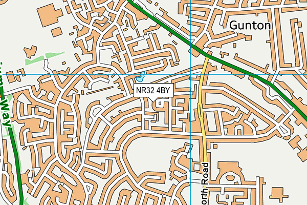 NR32 4BY map - OS VectorMap District (Ordnance Survey) NR32 4BY map - OS VectorMap District (Ordnance Survey)