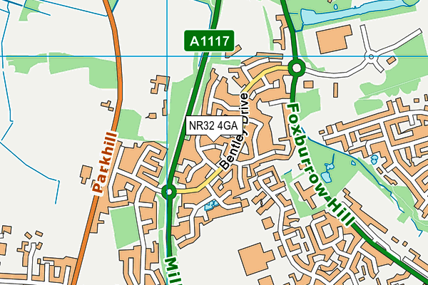 NR32 4GA map - OS VectorMap District (Ordnance Survey) NR32 4GA map - OS VectorMap District (Ordnance Survey)
