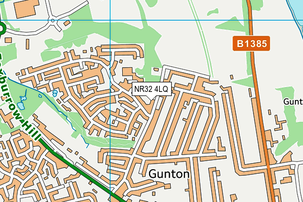 NR32 4LQ map - OS VectorMap District (Ordnance Survey) NR32 4LQ map - OS VectorMap District (Ordnance Survey)