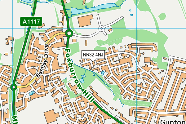 NR32 4NJ map - OS VectorMap District (Ordnance Survey) NR32 4NJ map - OS VectorMap District (Ordnance Survey)
