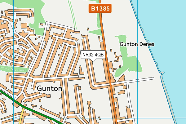 NR32 4QB map - OS VectorMap District (Ordnance Survey) NR32 4QB map - OS VectorMap District (Ordnance Survey)