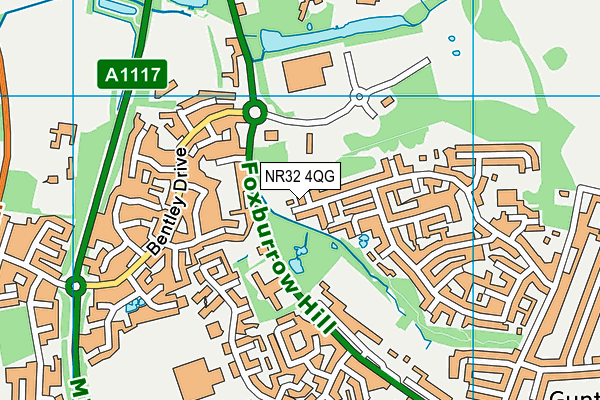 NR32 4QG map - OS VectorMap District (Ordnance Survey) NR32 4QG map - OS VectorMap District (Ordnance Survey)