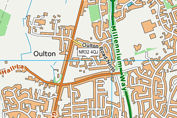 NR32 4QJ map - OS VectorMap District (Ordnance Survey) NR32 4QJ map - OS VectorMap District (Ordnance Survey)
