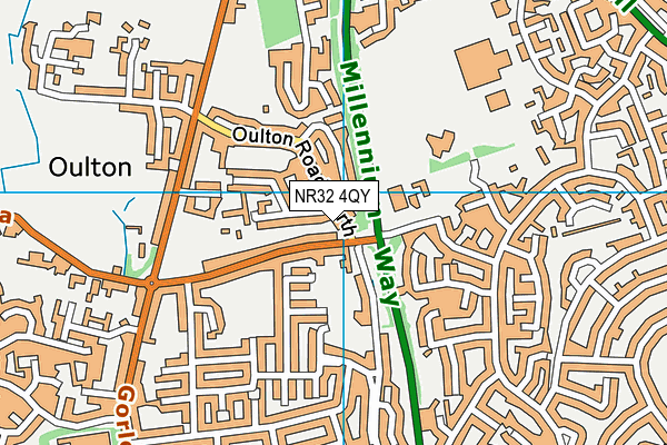 NR32 4QY map - OS VectorMap District (Ordnance Survey) NR32 4QY map - OS VectorMap District (Ordnance Survey)