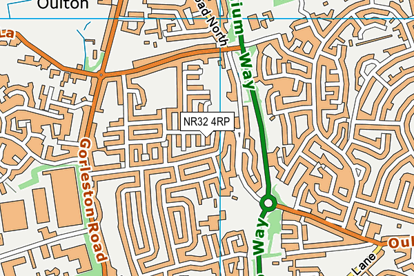 NR32 4RP map - OS VectorMap District (Ordnance Survey)