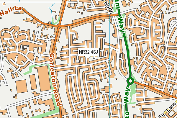 NR32 4SJ map - OS VectorMap District (Ordnance Survey) NR32 4SJ map - OS VectorMap District (Ordnance Survey)