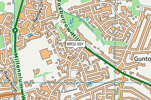 NR32 4SY map - OS VectorMap District (Ordnance Survey) NR32 4SY map - OS VectorMap District (Ordnance Survey)