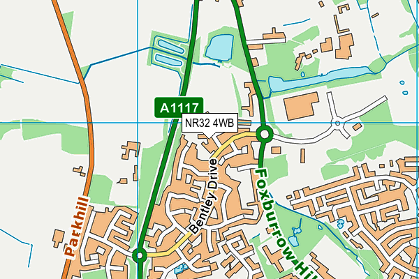 NR32 4WB map - OS VectorMap District (Ordnance Survey) NR32 4WB map - OS VectorMap District (Ordnance Survey)