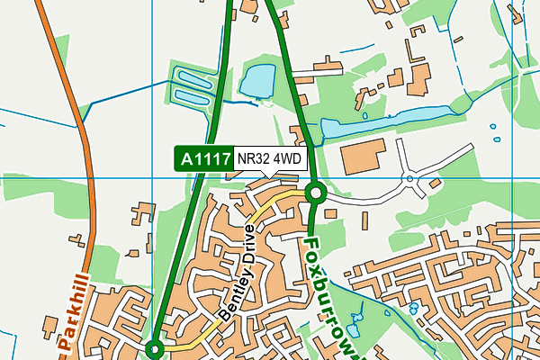 NR32 4WD map - OS VectorMap District (Ordnance Survey) NR32 4WD map - OS VectorMap District (Ordnance Survey)