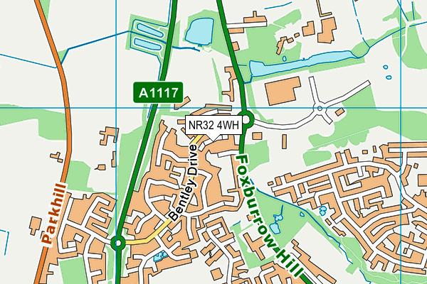 NR32 4WH map - OS VectorMap District (Ordnance Survey) NR32 4WH map - OS VectorMap District (Ordnance Survey)
