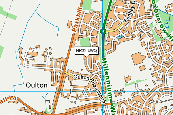 NR32 4WQ map - OS VectorMap District (Ordnance Survey) NR32 4WQ map - OS VectorMap District (Ordnance Survey)