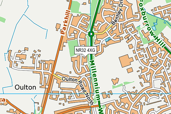 NR32 4XG map - OS VectorMap District (Ordnance Survey) NR32 4XG map - OS VectorMap District (Ordnance Survey)