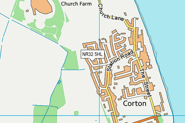 NR32 5HL map - OS VectorMap District (Ordnance Survey) NR32 5HL map - OS VectorMap District (Ordnance Survey)