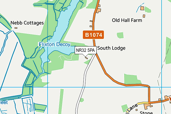 NR32 5PA map - OS VectorMap District (Ordnance Survey)