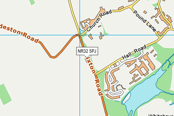 NR32 5PJ map - OS VectorMap District (Ordnance Survey) NR32 5PJ map - OS VectorMap District (Ordnance Survey)