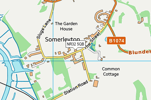 NR32 5QB map - OS VectorMap District (Ordnance Survey)