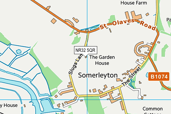 NR32 5QR map - OS VectorMap District (Ordnance Survey)