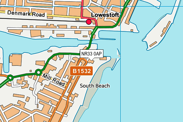 NR33 0AP map - OS VectorMap District (Ordnance Survey) NR33 0AP map - OS VectorMap District (Ordnance Survey)