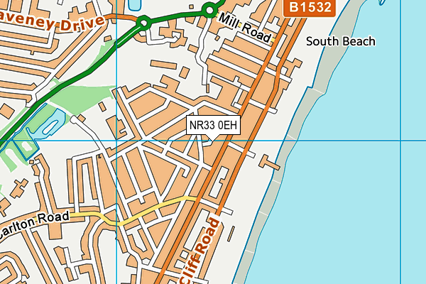 NR33 0EH map - OS VectorMap District (Ordnance Survey) NR33 0EH map - OS VectorMap District (Ordnance Survey)