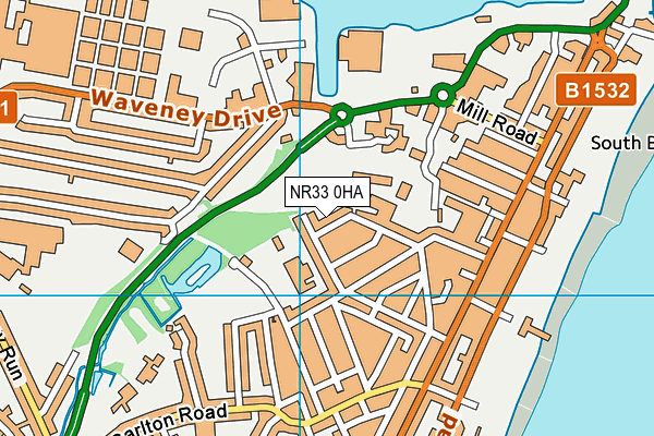 NR33 0HA map - OS VectorMap District (Ordnance Survey) NR33 0HA map - OS VectorMap District (Ordnance Survey)