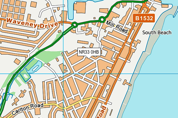 NR33 0HB map - OS VectorMap District (Ordnance Survey) NR33 0HB map - OS VectorMap District (Ordnance Survey)