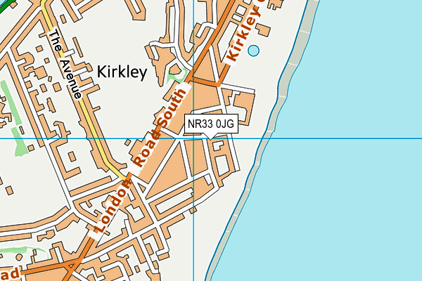 NR33 0JG map - OS VectorMap District (Ordnance Survey) NR33 0JG map - OS VectorMap District (Ordnance Survey)