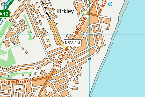 NR33 0JJ map - OS VectorMap District (Ordnance Survey)