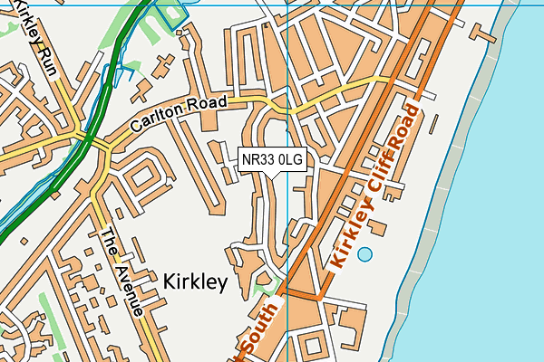 NR33 0LG map - OS VectorMap District (Ordnance Survey) NR33 0LG map - OS VectorMap District (Ordnance Survey)