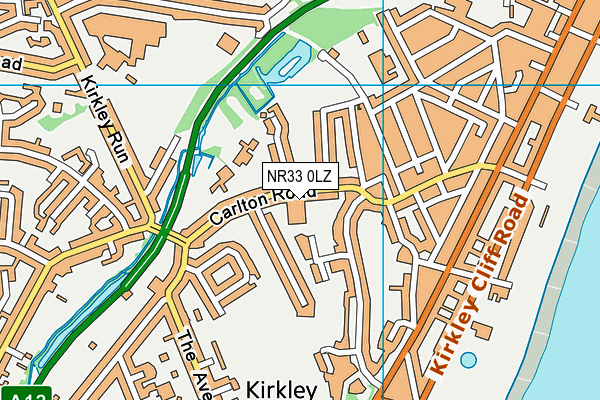 NR33 0LZ map - OS VectorMap District (Ordnance Survey)