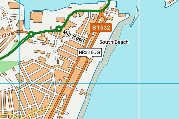 NR33 0QG map - OS VectorMap District (Ordnance Survey)