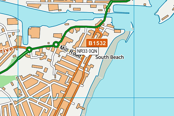NR33 0QN map - OS VectorMap District (Ordnance Survey) NR33 0QN map - OS VectorMap District (Ordnance Survey)