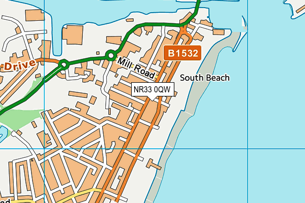 NR33 0QW map - OS VectorMap District (Ordnance Survey)