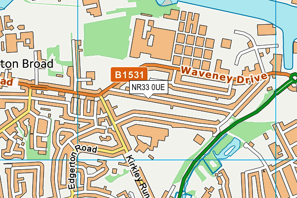 NR33 0UE map - OS VectorMap District (Ordnance Survey) NR33 0UE map - OS VectorMap District (Ordnance Survey)