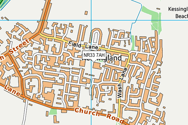 NR33 7AH map - OS VectorMap District (Ordnance Survey) NR33 7AH map - OS VectorMap District (Ordnance Survey)