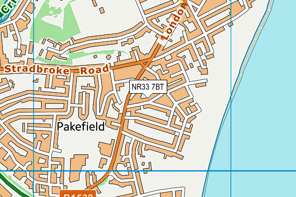 NR33 7BT map - OS VectorMap District (Ordnance Survey)