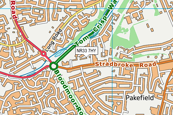 NR33 7HY map - OS VectorMap District (Ordnance Survey)