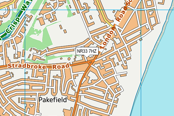 NR33 7HZ map - OS VectorMap District (Ordnance Survey) NR33 7HZ map - OS VectorMap District (Ordnance Survey)