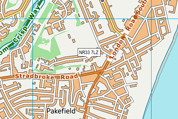 NR33 7LZ map - OS VectorMap District (Ordnance Survey) NR33 7LZ map - OS VectorMap District (Ordnance Survey)