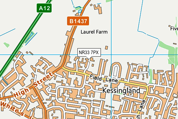 NR33 7PX map - OS VectorMap District (Ordnance Survey) NR33 7PX map - OS VectorMap District (Ordnance Survey)